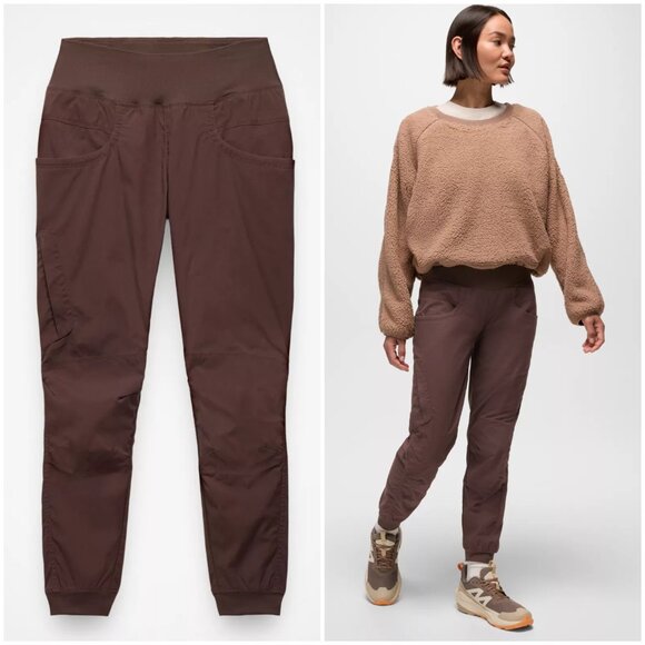 PrAna Kanab Pant Joggers in Mocha Brown size XL Casual Hiking Athleisure Travel - Picture 1 of 14